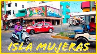 Isla Mujeras Cancun walking tour street walk through town and shops