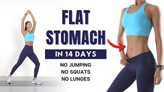 FLAT STOMACH in 14 Days - Belly Fat Burn15 min Standing Workout  No Jumping No Squats No Lunges