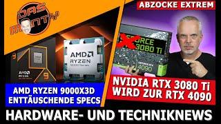 AMD Ryzen 9000X3D - Erste Specs enttäuschen  RTX 3080Ti wird zur 4090  Ryzen 9000 18% schneller