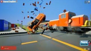 Brick Rigs  Lego Train Car Crash  Gameplay Video