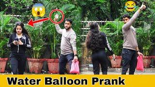 Throwing Ice Water Balloon Prank With Twist  Prakash Peswani Prank 