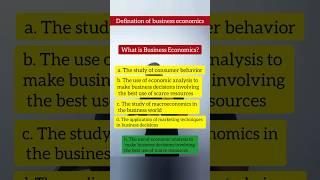 Defination of business economics mcq questions  ca foundation #shorts