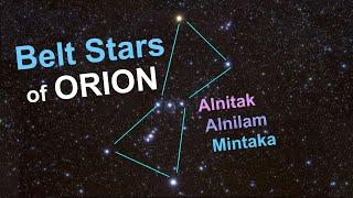 Belt Stars of Orion - Alnitak Alnilam and Mintaka