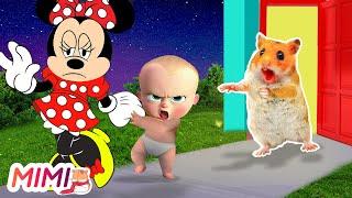 Please Dont Go Minnie Hamster MiMi vs Bro Battle Challenge In Real Life  HAMSTER MIMI