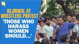 Wrestlers Protest  Delhi CM Arvind Kejriwal Joined Protesters at Jantar Mantar