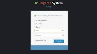 Login Page  Ping Tree Systems  Lead Distribution Software #pingtree #pingpost #login