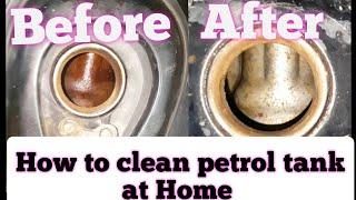 How to clean bike petrol tank at home with water and harpic