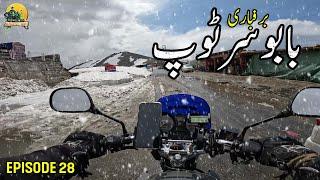 Babusar Top Snowfall  Latest Video of Babusar Top 2024  Skardu Motorcycle Series S2 - E28