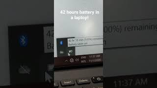#battery #laptop لابتوب يتحمل 42 ساعة عمل  ؟
