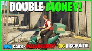 NEW CONTENT 2 NEW CARS PIZZA DOUBLE MONEY DISCOUNTS & MORE - GTA ONLINE WEEKLY UPDATE