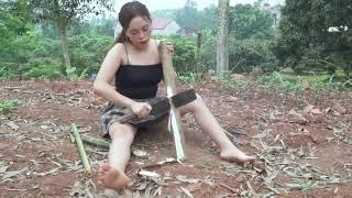 Primitive technology Nuen making 3 types of guns using bamboo