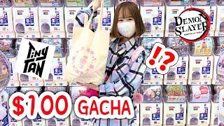 $100 Japan GACHA challenge *BTS Boku no Hero and more*