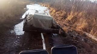 Вездеход Охотец в деле Проходимость с полной загрузкой Плюс прицеп