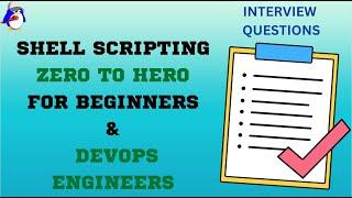 Shell Scripting for DevOpsShell Scripting Zero 2 HeroShell Scripting Interview Questions #devops