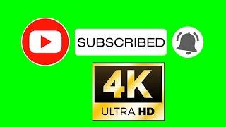 Green Screen Subscribe Button 4K