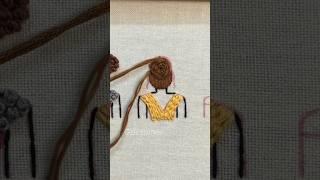 Super cute High Bun Hair Embroidery 