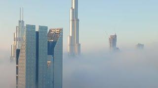Burj_Khalifa Fog Weather Burj Khalifa in Fog Good Morning  Winter in Dubai Short Shorts_Video