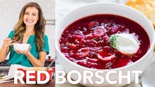 Classic Red Borscht  Borsch Recipe Beet Soup - Natashas Kitchen