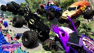 Monster Jam INSANE Racing Freestyle and High Speed Jumps #37  BeamNG Drive  Grave Digger
