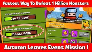 Fastest Way To Defeat 1 Million Monsters For Autumn Leaves Mission In Survivor.io