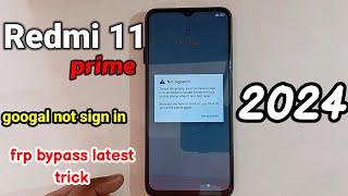 redmi 11 prime frp bypass miui 13 shortcut mathed  redmi 11 prime googal not sign in problem fix