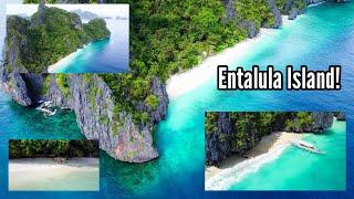 El Nido Palawan Entalula Beach Aerial View - Tour B Island Hopping December 2021