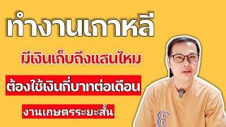 #งานเกษตรเกาหลี #ค่าแรง ที่ต้องเก็บไว้ใช้จ่ายต่อเดือน#แรงงานต่างแดน #วีซ่า E-8#อยากไปเกาหลี #งานสวน