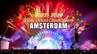  AMSTERDAM NEW YEARS COUNTDOWN 2023-2024 ft. Electric Fireworks Show Museumplein Amsterdam 