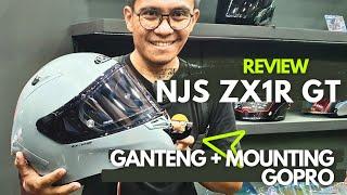 REVIEW  NJS ZX1R GT  HELM FULL FACE + Holder Gopro DI BAWAH 1 JUTA