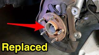 How to replace front wheel bearing & hub assembly on RWD cars - Lexus example.