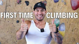 Gym Guy Tries Climbing For The First Time