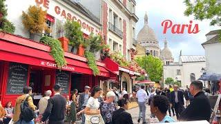 4K Montmartre The Heart of Paris Place du TertreLunch at Chez Eugene2024