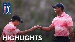 Tiger and Charlie Woods shoot 13-under 59  Round 1  PNC Championship  2022