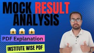 Mock Result Analysis PDF of Institute wise