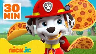 PAW Patrol Pizza Adventures & Rescues  w Marshall & Rocky  30 Minute Compilation  Nick Jr.