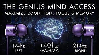 The Genius Mind Access - 40 Hz Gamma Binaural Beat - Maximize Cognition Focus & Memory