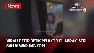 Viral Detik-detik Pelakor Dilabrak Istri Sah di Warung Kopi