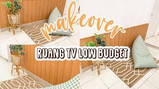 MAKEOVER ruang nonton TV LOW BUDGET rumah subsidi jadi aesthetic daily vlog irt