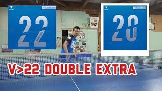 【V22 Double ExtraとV20　Double Extra】を比較 卓球