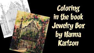 Speed coloring in the book Jewelry Box Smyckeskrinet by Hanna Karlzon