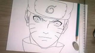 Como  desenhar e pintar Naruto de forma facílprimeira etapa.
