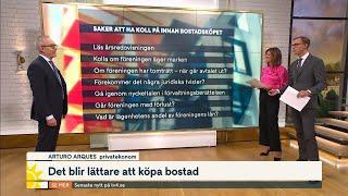 Kostnaderna för svenska hushåll sjunker – lättare att köpa bostad  Nyhetsmorgon  TV4 & TV4 Play