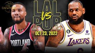 Los Angeles Lakers vs Portland Trail Blazers  Full Game Highlights  Oct 23 2022  FreeDawkins