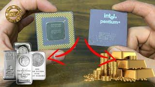 Gold & Silver Recovery from İntel Pentium ipp Cpu Processors  Gold Recovery  Silver Recovery