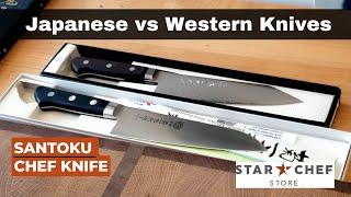 Japanese Santoku vs Western Chefs Knife  Star Chef Store - San Antonio Texas