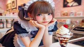 Maid café girls collection. AI photos of pretty and kawaii Maids in uniforms. #メイドカフェ #maid #cute