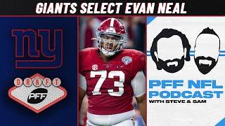 New York Giants select OT Evan Neal #7 Overall  2022 NFL Draft  PFF