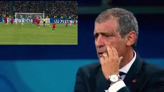 Fernando Santos Reaction To Ronaldos Freekick vs Spain