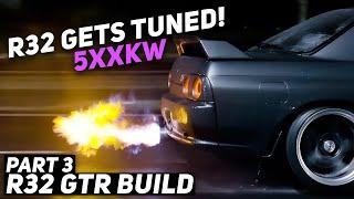 How Much Power Will Our R32 GTR Make? SPICY Anti-Lag Tune - Big Power R32 GTR Build Part 3