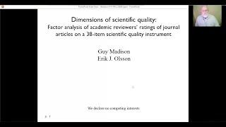 Analysis of Reviewers Ratings of Journal Articles on a 38-Item Scientific Quality Instrument